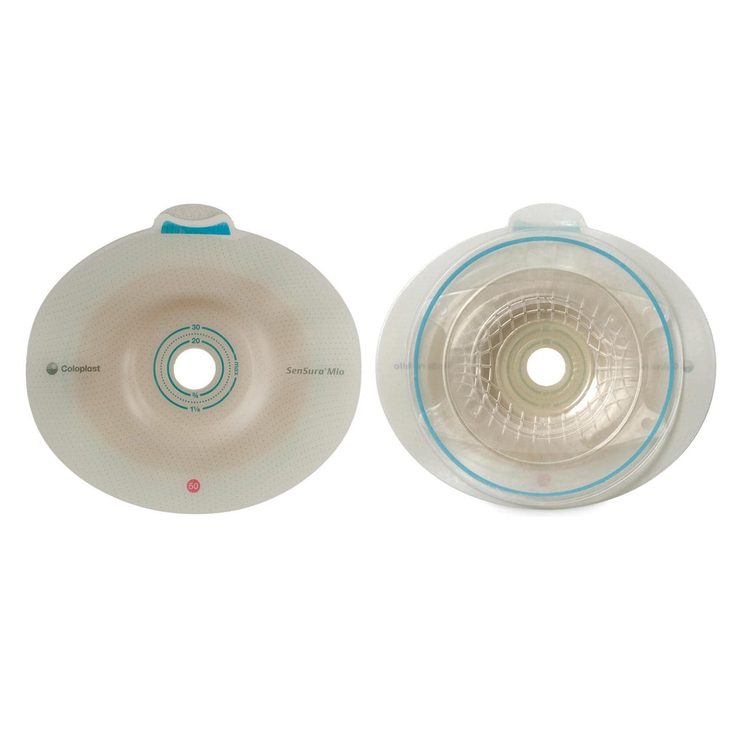 Coloplast Ostomy Barrier SenSura® Mio Convex Trim to Fit 16483, Extended Wear Elastic Adhesive 50 mm Flange Red Code System 15 to 40 mm Opening