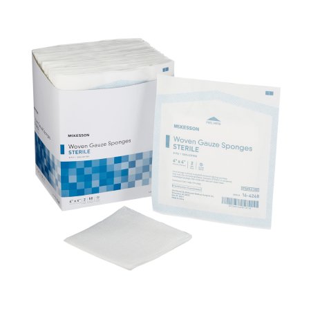 Gauze Sponge 4 X 4 Inch 8-Ply Sterile 2 per Pack