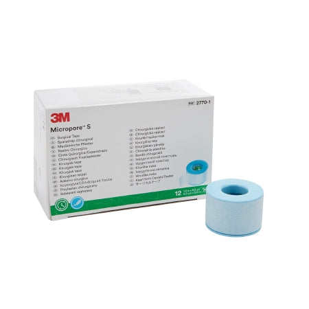 Medical Tape 3M™ Micropore™ S Blue 1 Inch X 5-1/2 Yard Silicone NonSterile