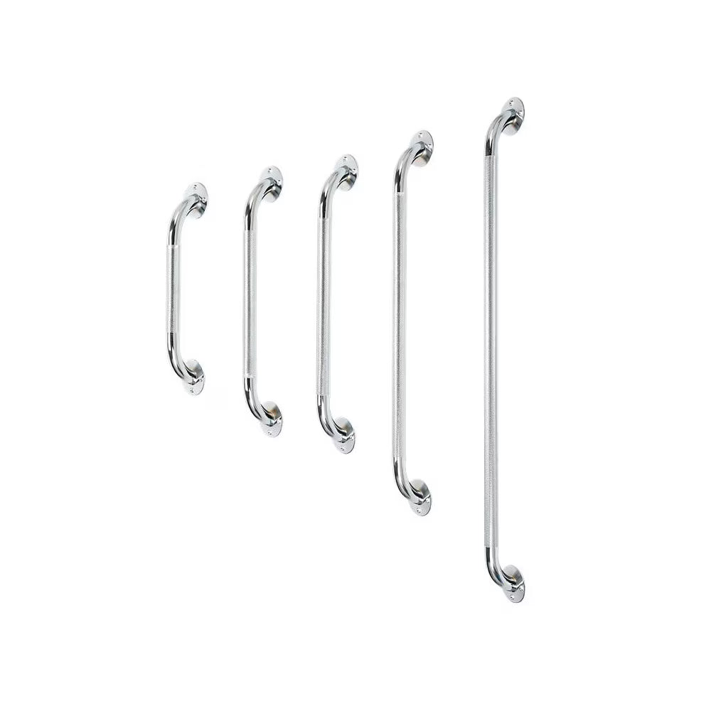 Chrome Plated Steel Grab Bar with Knurled Grip