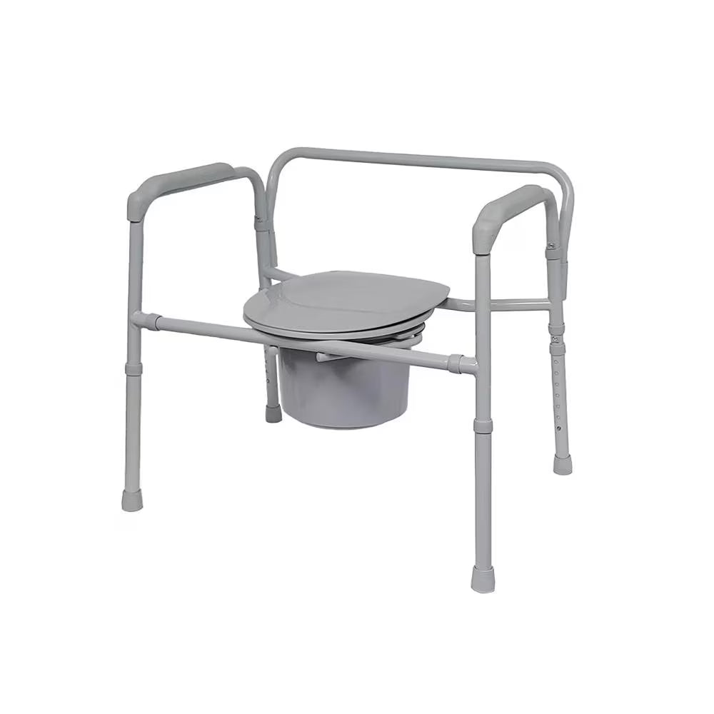 Bariatric Folding Steel Elongated Commode
