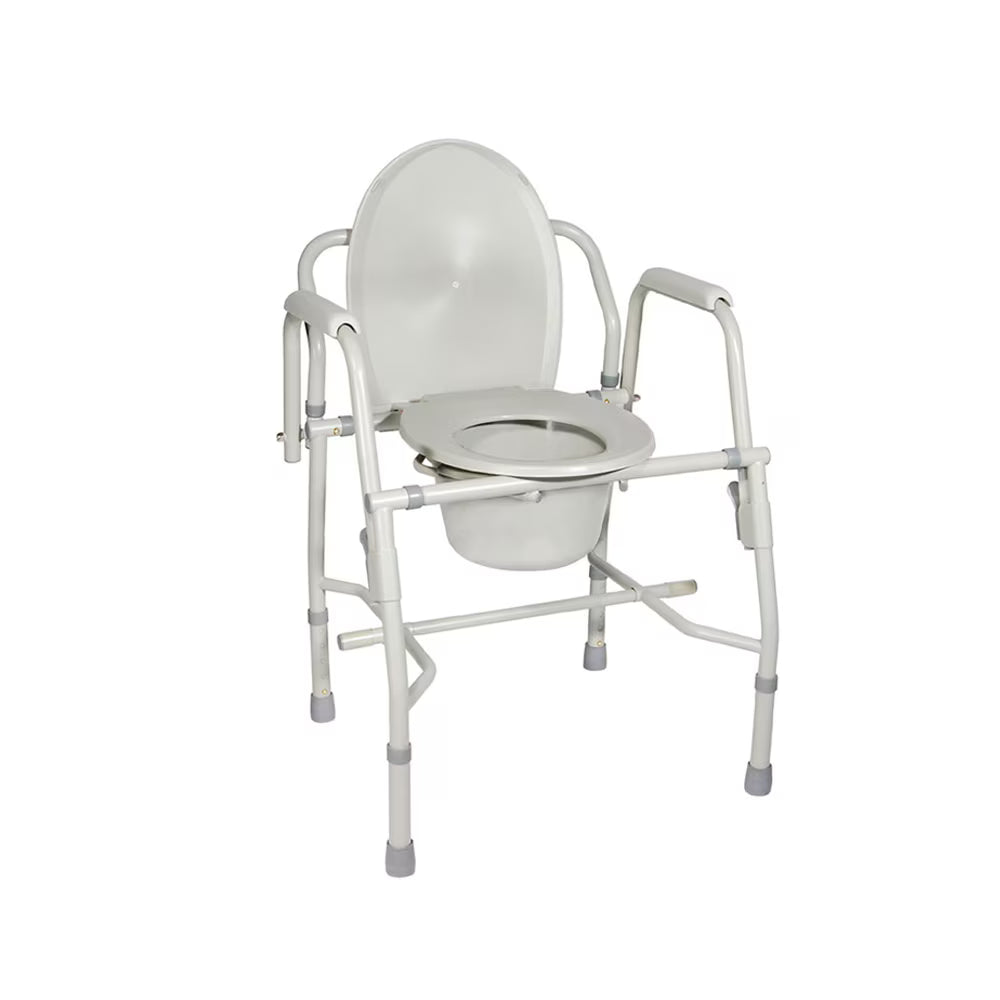 Steel Drop Arm Commode
