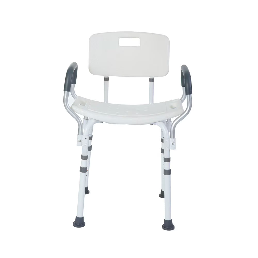 Premium Shower Chair with Back and Padded Arms