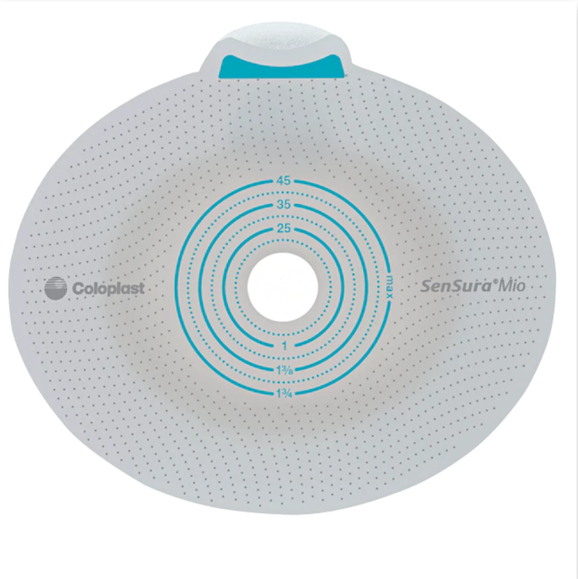 Coloplast Ostomy Barrier 10573 SenSura® Mio Flex Precut, Extended Wear Elastic Adhesive 70 mm Flange Yellow Code System 2 Inch Opening