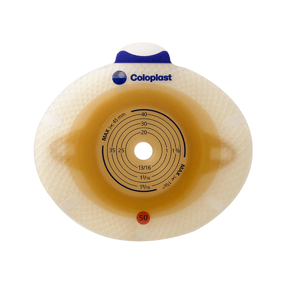 Coloplast Ostomy Barrier 11023 SenSura® Precut, Standard Wear Double Layer Adhesive 50 mm Flange Red Code System 1-1/8 Inch Opening