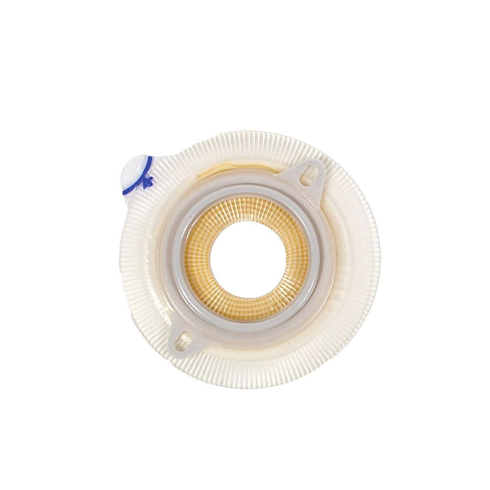 Coloplast Ostomy Barrier 14243 Assura® Xpro Trim to Fit, Extended Wear Silicone Based Adhesive 40 mm Flange Green Code System Synthetic Resin 3/4 to 7/8 Inch Opening