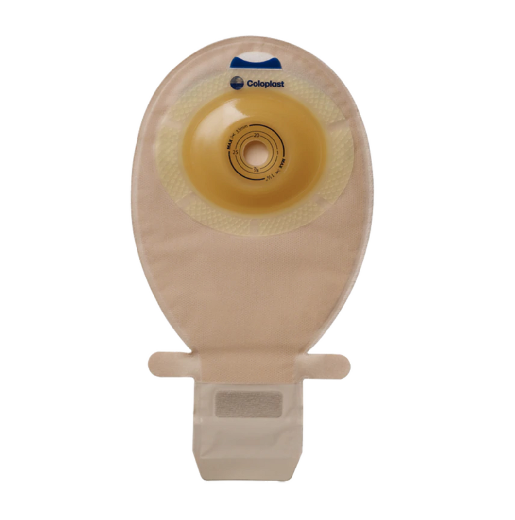 Coloplast Ostomy Pouch SenSura® 15698 One-Piece System 11-1/2 Inch Length, Maxi Convex Light, Pre-Cut 1 Inch Stoma Drainable