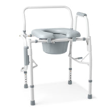 Load image into Gallery viewer, Medline Padded Steel Drop-Arm Commode, 350 lb. Weight Capacity #G1-301DPX1
