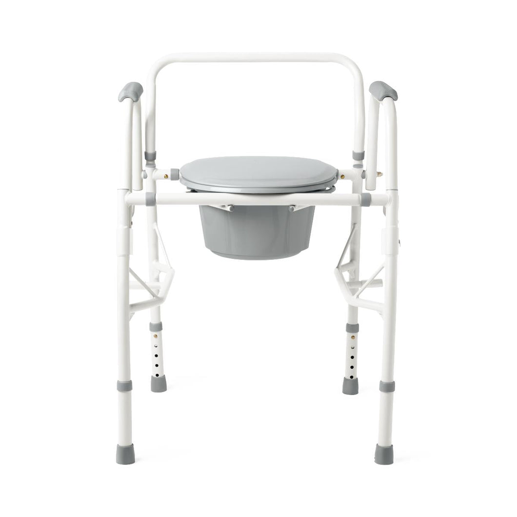 Medline Steel Drop-Arm Commode, 350 lb Weight Capacity #G1-301DX1
