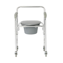 Load image into Gallery viewer, Medline Aluminum Elongated Commode with 4 Locking Casters #G1-501LWX1
