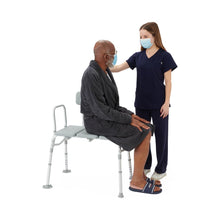 Load image into Gallery viewer, Medline Transfer Bench with Backrest and Pushbutton Height Adjustment, 400 lb. Capacity, #G3-100KBX1
