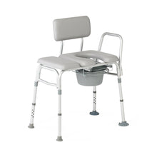 Load image into Gallery viewer, Medline Combination Transfer Bench and Commode, Padded, 400 lb. Capacity,  #G3-101KBPX1
