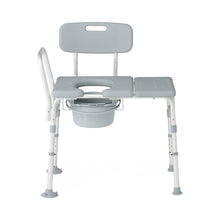 Load image into Gallery viewer, Medline Combination Transfer Bench and Commode, 400 lb. Capacity,  #G3-101KBX1
