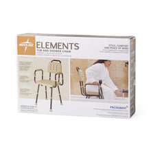 Load image into Gallery viewer, Medline Shower Chair with Back and Microban Treatment, 350 lb. Capacity,  #MDS89745ELMB
