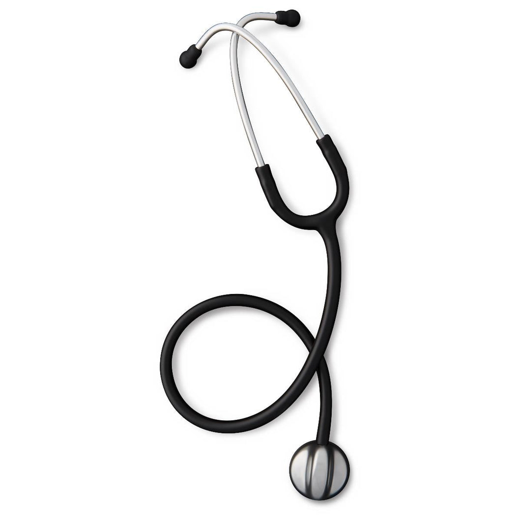 Medline Synergy Dual-Frequency Single-Head Stethoscope, Black