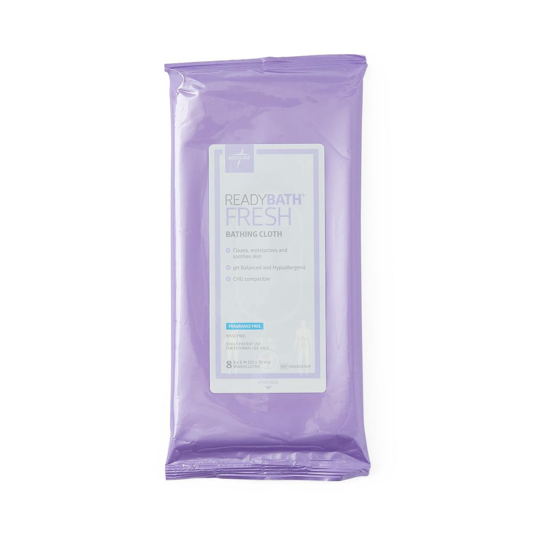 Medline ReadyBath Fragrance-Free Fresh Standard-Weight Bathing Cloths