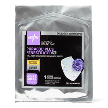 Load image into Gallery viewer, Puracol Plus Ag+ Collagen Wound Dressing with Silver, 4.25" x 4.5" Fenestrated
