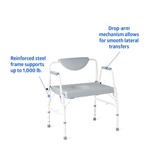 Load image into Gallery viewer, Medline Steel Bariatric Drop-Arm Commode, 1000 lb. Weight Capacity #G1-400BDX1
