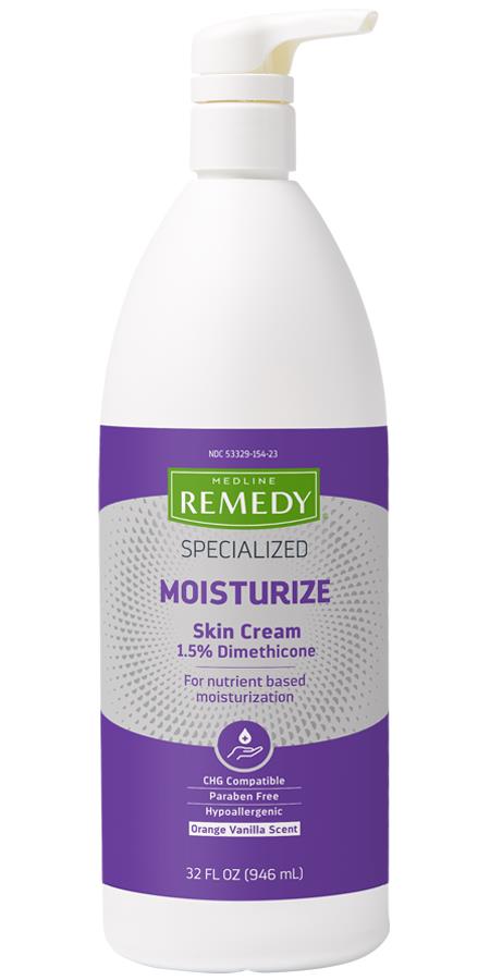 Medline Remedy Specialized Skin Cream, Orange Vanilla Scent, 32 oz.