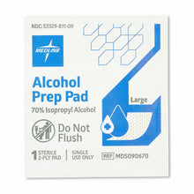 Load image into Gallery viewer, Medline Sterile Alcohol Prep Pads,. 2-Ply, Size L, 1-3/4&quot; x 3&quot;
