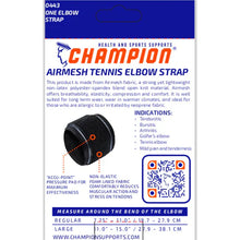 Load image into Gallery viewer, AIRMESH TENNIS ELBOW STRAP #0443
