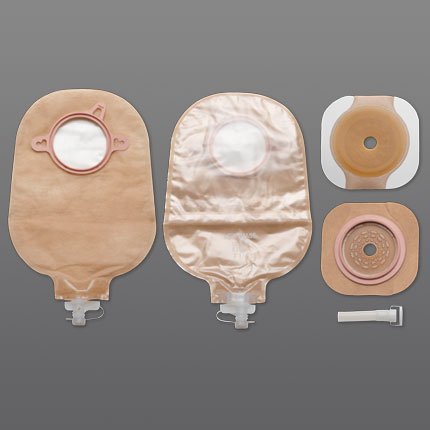Urostomy Kit New Image™ Two-Piece System 9 Inch Length Up to 1-3/4 Inch Stoma Drainable Flat, Trim To Fit